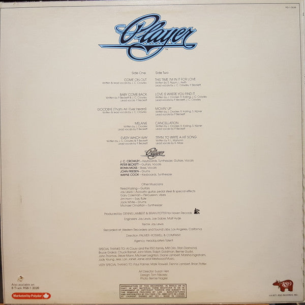Player – Player - 1977 Vinyl Pursuit Inc