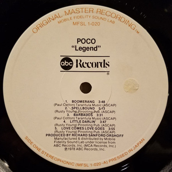 Poco – Legend - 1979 MOFI Audiophile Pressing!