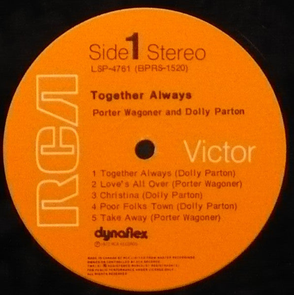 Porter Wagoner &amp; Dolly Parton – Together Always - 1972 VinylPursuit.com