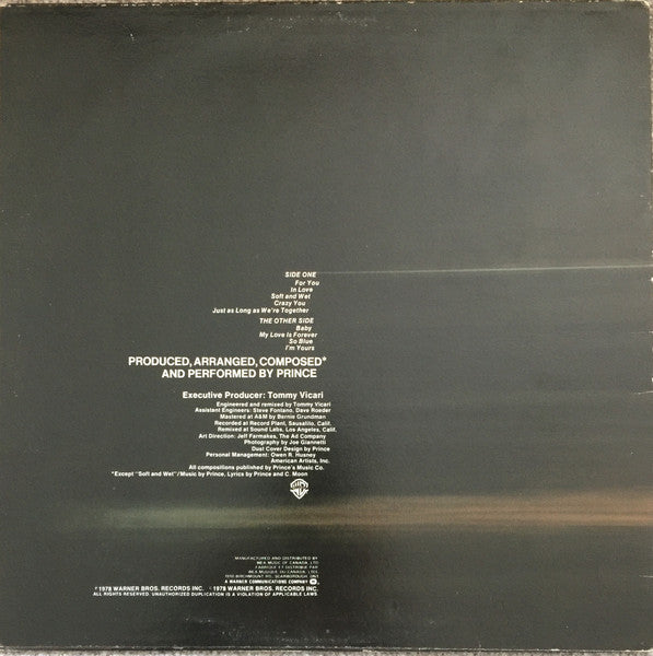 Prince – For You - Early Pressing! VinylPursuit.com