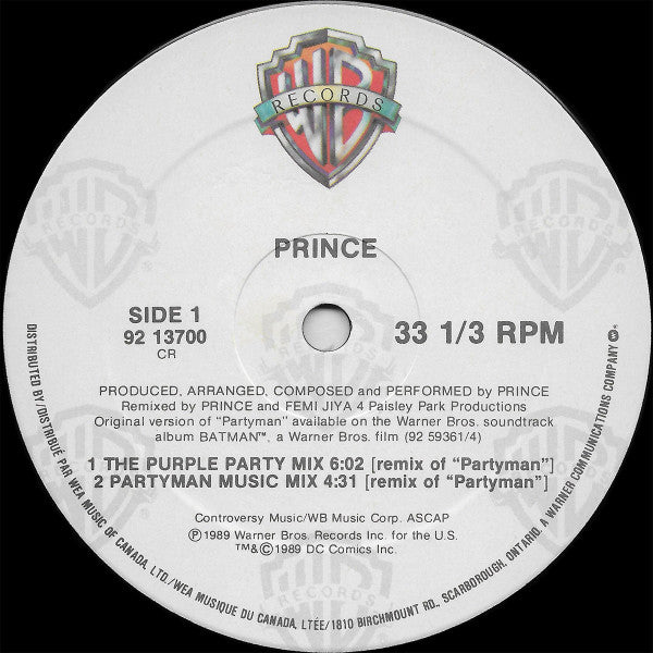 Prince – Partyman - 1989 Original!