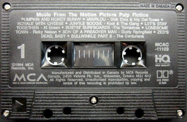 Pulp Fiction - Motion Picture Sountrack - Cassette, 1998 VinylPursuit.com