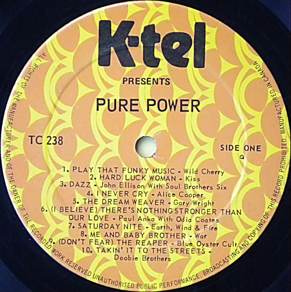 Various – Pure Power - 1977 Compilation! VinylPursuit.com