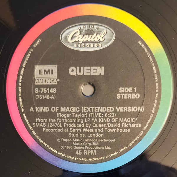 Queen – A Kind Of Magic - 1986, 45 RPM Vinyl Pursuit Inc