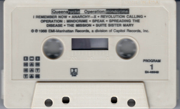 Queensryche – Operation: Mindcrime – 1988 US Cassette VinylPursuit.com