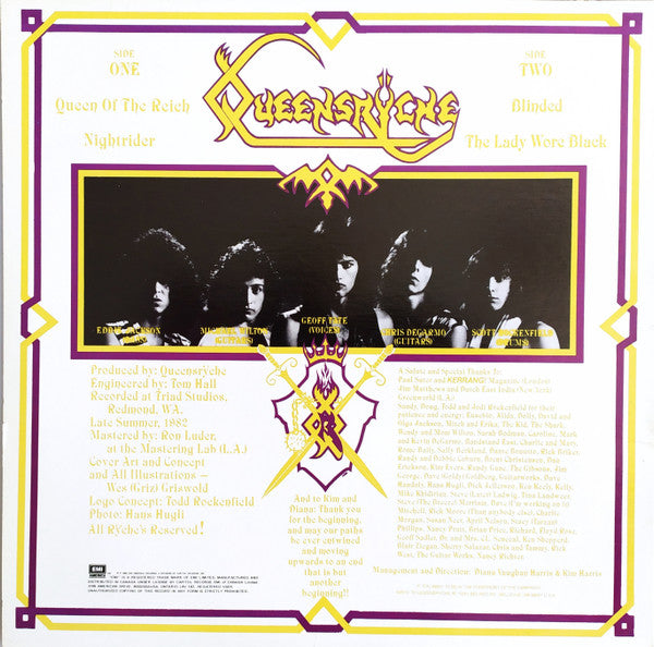 Queensryche – Queensryche -1983 1st Can Pressing in Shrinkwrap, Rare!