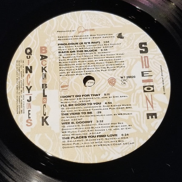 Quincy Jones – Back On The Block - 1989 Pressing