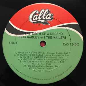 Bob Marley & The Wailers – The Birth Of A Legend - 1976 Double Album