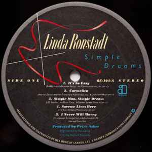 Linda Ronstadt – Simple Dreams - 1977 Original!