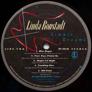 Linda Ronstadt – Simple Dreams - 1977 Original!