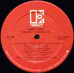 Harry Chapin – Greatest Stories - Live - 1976 Original!