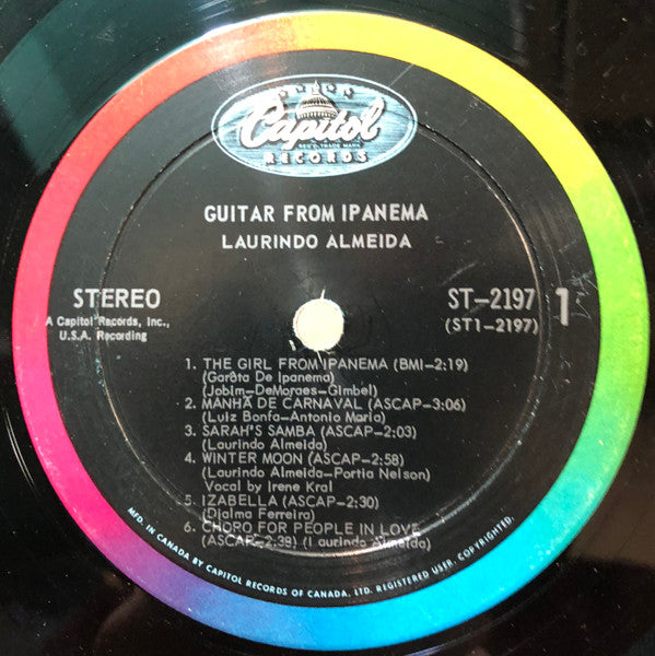 Laurindo Almeida – Guitar From Ipanema - 1964 Vinyl Pursuit Inc