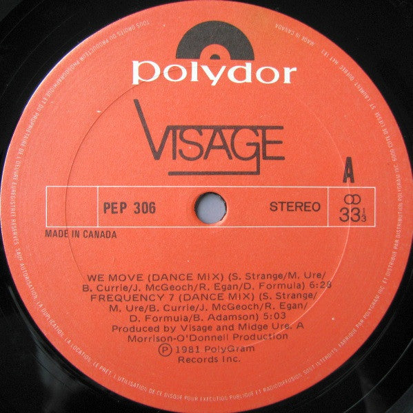 Visage – Visage - 1981 Vinyl Pursuit Inc