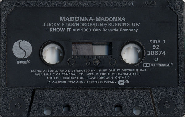 Madonna – Madonna - 1983 Cassette VinylPursuit.com