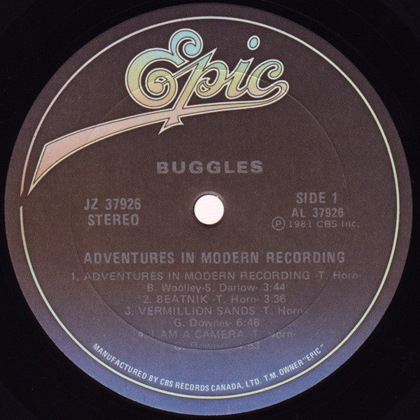 Buggles – Adventures In Modern Recording - 1981 Vinyl Pursuit Inc