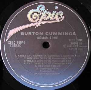 Burton Cummings – Woman Love - 1980