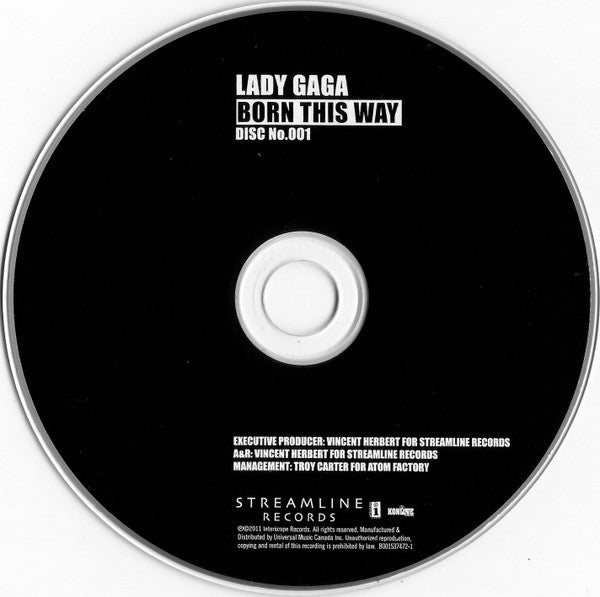 Lady Gaga – Born This Way - 2011 CD Vinyl Pursuit Inc
