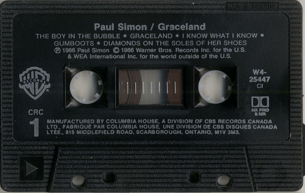 Paul Simon – Graceland - 1986 Cassette VinylPursuit.com