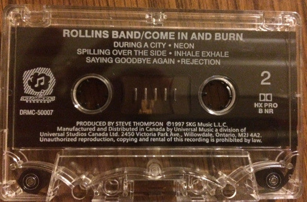 Rollins Band – Come In And Burn - Cassette, 1997