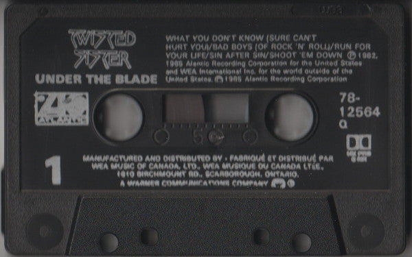 Twisted Sister – Under The Blade - 1985 Cassette