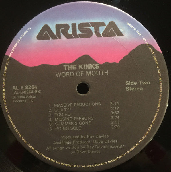 The Kinks – Word Of Mouth - 1984