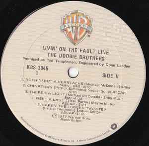 The Doobie Brothers – Livin' On The Fault Line - 1977 Original