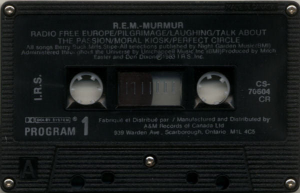 REM – Murmur – 1983 Cassette! VinylPursuit.com