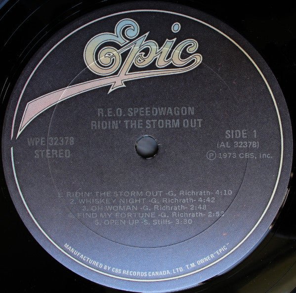 REO Speedwagon – Ridin' The Storm Out - Early Pressing! - Vinyl Pursuit Inc