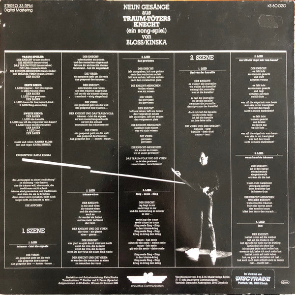 Rainer Bloss - Traum-Toters Knecht - 1982 German Original VinylPursuit.com