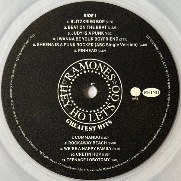 Ramones – Greatest Hits - Clear Vinyl, Sealed! VinylPursuit.com