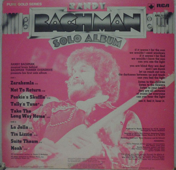 Randy Bachman – Solo Album - 1976!