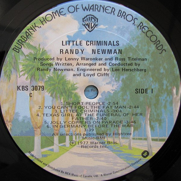 Randy Newman – Little Criminals - 1977 Original