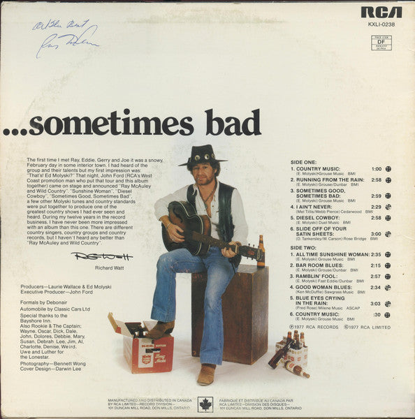 Ray McAuley And Wild Country – Sometimes Good, Sometimes Bad - 1977 SEALED!