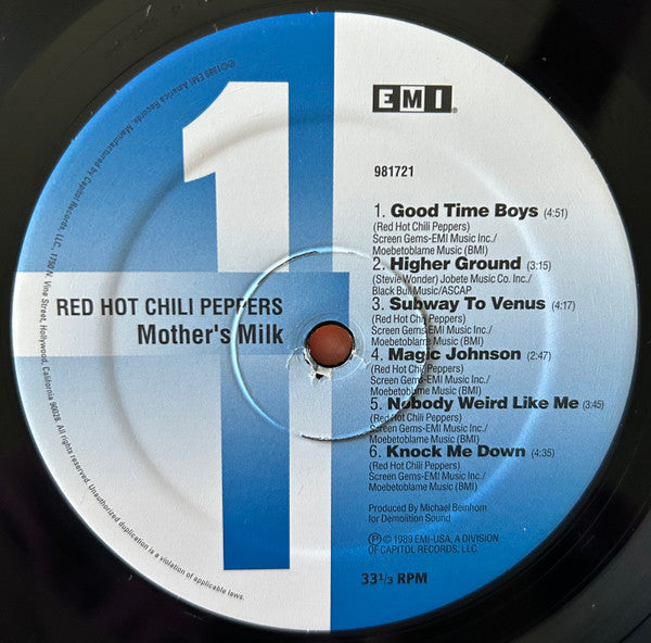 Red Hot Chili Peppers – Mother's Milk - Limited Edition, 180g in Shrinkwrap! VinylPursuit.com