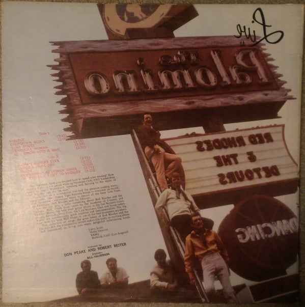 Red Rhodes And The Detours ‎– Live At The Palomino - 1969 Original VinylPursuit.com
