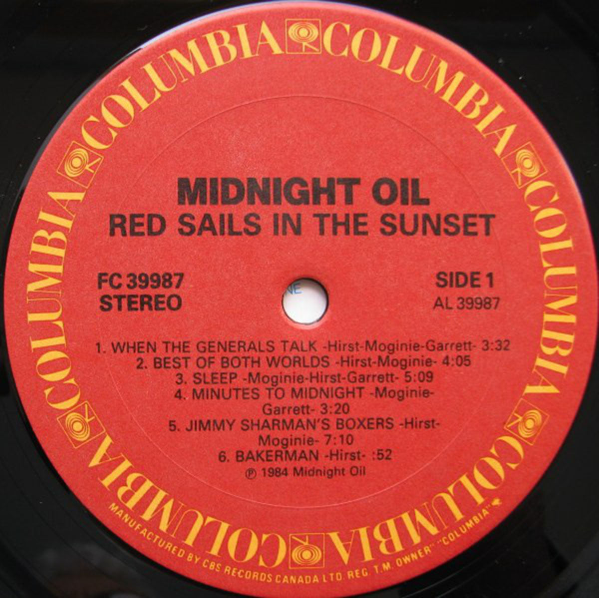 Midnight Oil – Red Sails In The Sunset - 1985