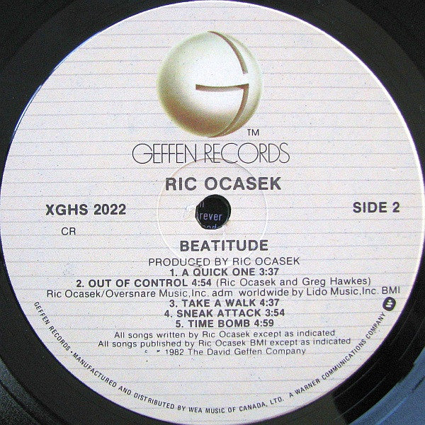 Ric Ocasek – Beatitude - 1982 Original