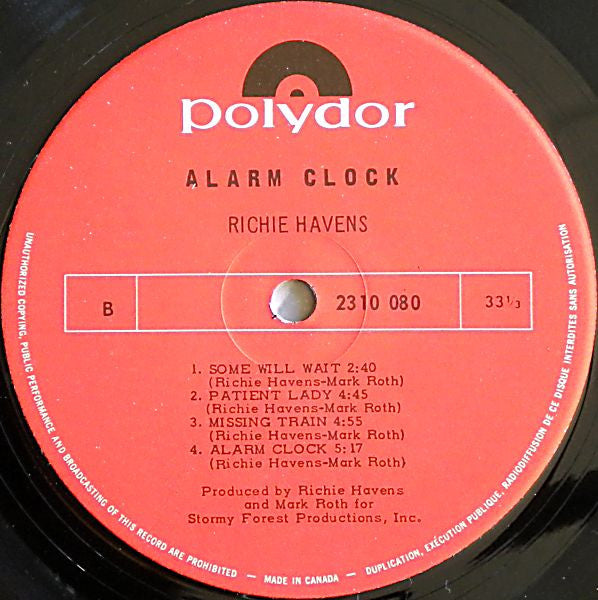 Richie Havens – Alarm Clock - 1975 Original in Shrinkwrap! Vinyl Pursuit Inc