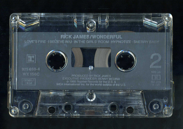Rick James ‎– Wonderful - Cassette, 1988