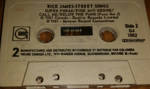 Rick James – Street Songs - 1981 Original Cassette VinylPursuit.com