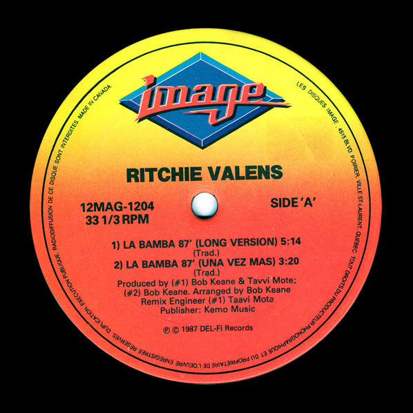 Ritchie Valens – La Bamba 87' - 1987 - Bargain Bin! VinylPursuit.com