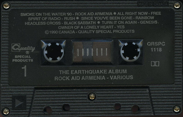 Rock Aid Armenia / – The Earthquake Album –  1990 Cassette VinylPursuit.com