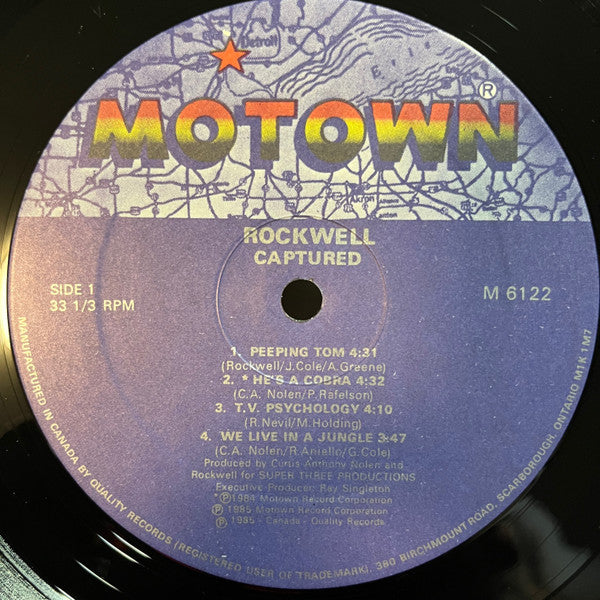 Rockwell – Captured...By An Evil Mind – 1985 - Bargain Bin! - Vinyl Pursuit Inc