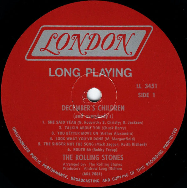 The Rolling Stones – December's Children (And Everybody's) - 1965 US Mono Pressing VinylPursuit.com