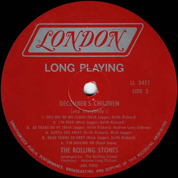 The Rolling Stones – December's Children (And Everybody's) - 1965 US Mono Pressing VinylPursuit.com