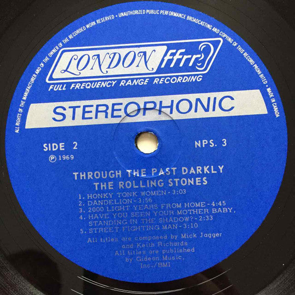 Rolling Stones – Through The Past, Darkly (Big Hits Vol. 2) - 1969 Octagon Cover!