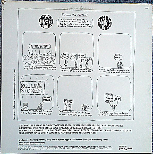 The Rolling Stones – Between The Buttons - Early Pressing Vinyl Pursuit Inc