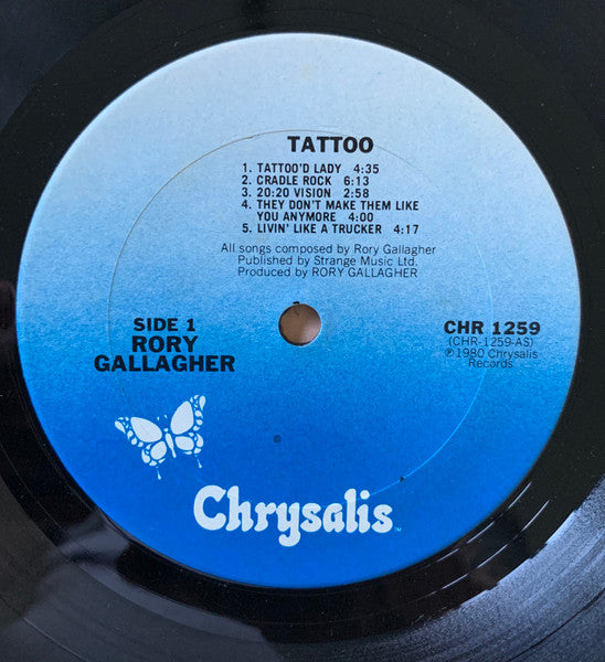 Rory Gallagher – Tattoo - 1979 US Pressing