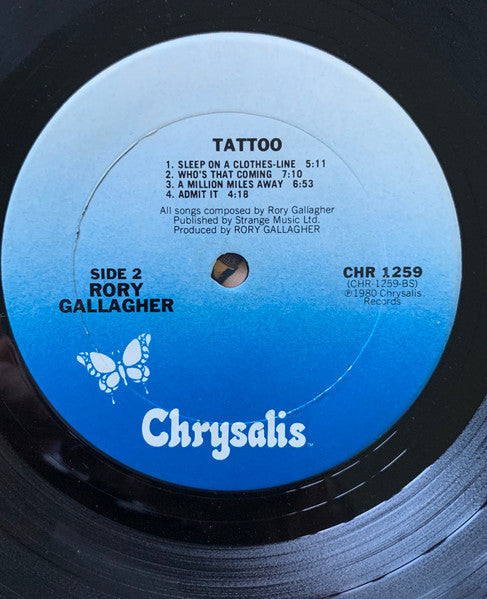 Rory Gallagher – Tattoo - 1979 US Pressing