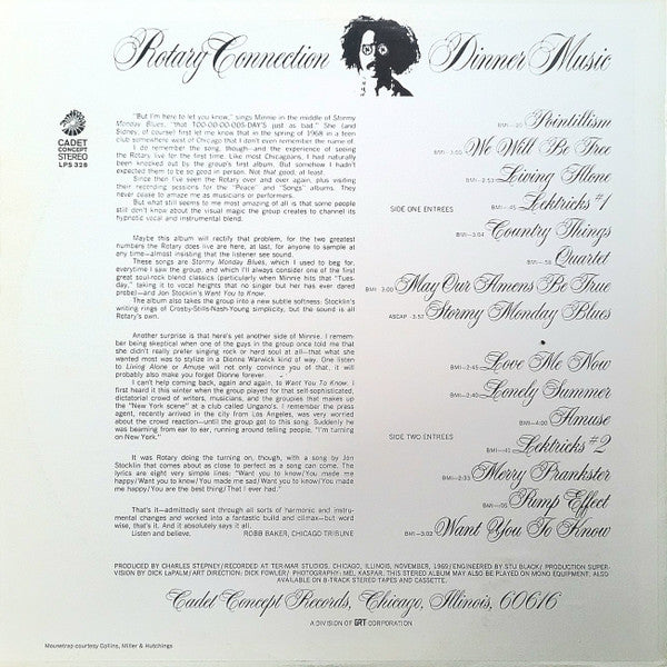 Rotary Connection – Dinner Music - 1970 Original, Rare! VinylPursuit.com